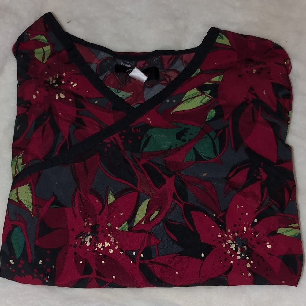 Floral V-Neck Women's Top